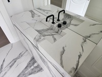 BOTON STONE Hôtel Lavabo Usine Ventes Directes Solide Surface Salle De Bains Lavabo Blanc Lavabo