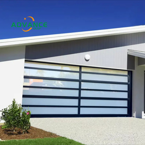 Porta da <span class=keywords><strong>garage</strong></span> moderna personalizzata in vetro, porta sezionale a soffitto in vetro smerigliato <span class=keywords><strong>per</strong></span> la casa - Product Image 5