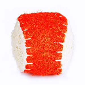 100% Natural respetuoso con el medio ambiente pequeño 5cm Loofah Pet Ball divertido entrenamiento interactivo perro gato juguete con campana y hierba gatera - Product Image 2