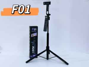 Trépied intelligent F01 1,92 m avec télécommande, perche à selfie et suivi du visage pour diffusion en direct et vlogging - Product Image 6