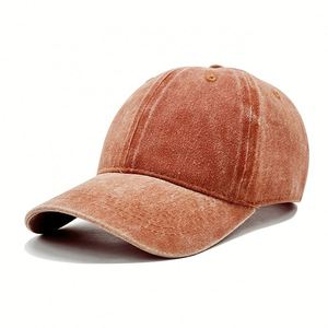 Custom Caps Low MOQ 100% Cotton Baseball Cap Custom Logo Embroidery 6 Panel Soft Top Washed Aged Style - Product Image 1