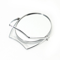 Miroir de table rotatif à 360° de haute qualité, miroir de maquillage ovale en métal double face grossissant pour coiffeuse et salle de bain