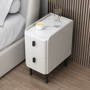 GEDO Modern Hotel Home Furniture Compact Smart Mesita de noche Lámpara LED <span class=keywords><strong>3</strong></span> cajones Gabinete de almacenamiento Mesita de noche con estación de carga - Product Image 6