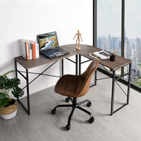 Table d'ordinateur d'angle à cadre en métal personnalisé pour maison moderne grand bureau de jeu en forme de L pour PC