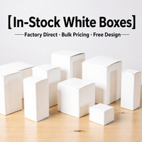 Boîte pliable en carton blanc pour petites marques avec design léger, impression de logo sur mesure, utilisation écologique