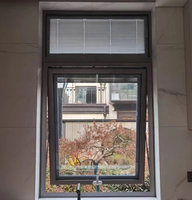 Fabrication chinoise de fenêtres en verre double vitrage, portes et fenêtres en aluminium, prix bas, fenêtres à auvent verticales pour la maison