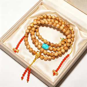 สร้อยคอและกำไลข้อมือรูปผีเสื้อประดับเม็ดรูดราคชาทองคำสไตล์โบฮีเมียนสำหรับสวดมนต์และทำสมาธิ เหมาะสำหรับทั้งชายและหญิง - Product Image 2