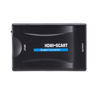 1080P HDMI girişi SCART çıkış ses Video lüks dönüştürücü AV sinyal adaptörü ile USB kablosu kutusu için TV DVD PS4