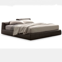Nordisches King-Size Samtbettgestell Verstellbar mit Massagefunktion Stauraum Weich Ausziehbar Minimalistisches Modernes Design Hotel Mangoholz Gepolstert
