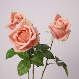 <span class=keywords><strong>Flores</strong></span> <span class=keywords><strong>Artificiales</strong></span> QIHAO al por Mayor de Fábrica, Rosa Gemini de Tacto Real, Estilo Moderno, Decoraciones para Bodas, Accesorios para Fotografía, Impermeables - Product Image 5
