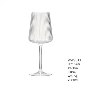 Factory Price Directly200-600ml /7-21oz Creative Vertical Stripe Series Goblet Nordic Red Wine Cup Champag cup Dessert cup water