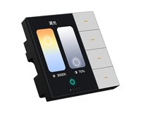 Panel de Control de PC Zigbee de pantalla completa de 3,5 pulgadas, pared de un solo poste, luz atenuadora de cortina de 4 bandas para Smart Home Compatible con Smart Life