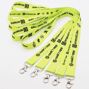 Lanière promotionnelle personnalisée en polyester avec impression par transfert thermique pour événements technologiques, conférences et cadeaux - Product Image 1