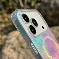AilesTecca Farbverlauf Aurora Laser Feder Magnetische Handyhülle für iPhone 17 Pro Max 17 Air 17 TPU PC Handy-Rückseite