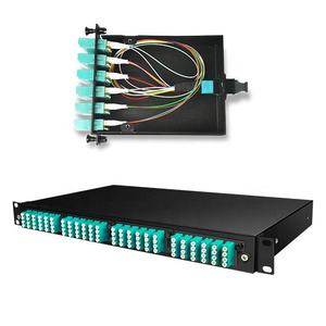 Panneau de brassage optique coulissant <span class=keywords><strong>1U</strong></span> MPO MTP 96 ports LC Duplex pour montage en rack, pour centre de données - Product Image 4