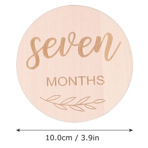 Vente en gros de cadeaux souvenirs personnalisés pour une douche de bébé Ensemble de disques de cartes en bois pour nouveau-né Hello World Cartes d'étape mensuelles <span class=keywords><strong>Allemand</strong></span> - Product Image 4