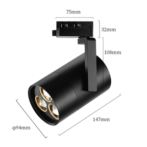 Projecteur LED sur rail à puce 3-en-1 haute performance, éclairage haute luminosité pour vitrine <span class=keywords><strong>de</strong></span> musée et présentoirs <span class=keywords><strong>de</strong></span> plafond. - Product Image 4