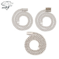 Collier Chaîne Tennis SF en Argent Sterling 925 avec Moissanite VVS de Haute Qualité, Style Luxe Léger, Effet Diamant Glacé