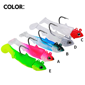 Hameçon de pêche jighead avec tête plombée 30g 35g 45g pour leurres souples et swimbaits, à double œillet - Product Image 5