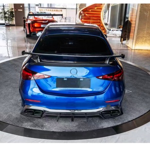 Kit Carrozzeria in Fibra di Carbonio Secca per Mercedes-Benz Classe <span class=keywords><strong>C</strong></span> W206 - Aggiornamenti W206 Stile <span class=keywords><strong>CT</strong></span>: Labbro Anteriore, Diffusore Cofano, Spoiler, Minigonne Laterali - Product Image 3