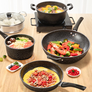 Maifan Stone Non-Stick Cookware Set 3-Piece Induction Compatible Gas Stove Safe Home Use - Product Image 3