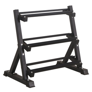 Support à haltères DINUO à 3 niveaux, structure en acier épaissi, capacité de charge solide, stocke en toute sécurité divers haltères de <span class=keywords><strong>fitness</strong></span> - Product Image 1