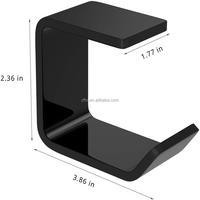 Support pour casque Support pour casque sous le bureau avec ruban adhésif fort et couleurs transparentes noir blanc