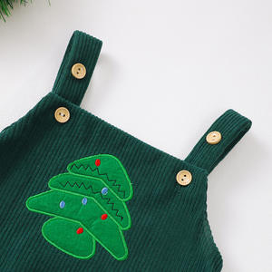 2025 unisexe bébé garçons filles vêtements <span class=keywords><strong>de</strong></span> noël velours côtelé barboteuse arbre <span class=keywords><strong>de</strong></span> noël père noël <span class=keywords><strong>renne</strong></span> bébé velours côtelé combinaison ensemble - Product Image 5