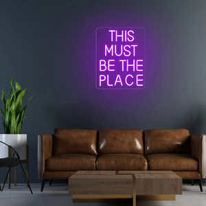 Enseigne néon personnalisée pour dropshipping – « This Must Be the Place » – Décoration LED personnalisée pour bar, idéale pour les vendeurs Etsy - Product Image 1