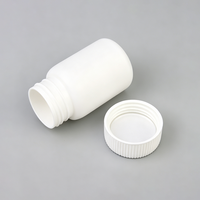 Bouteille de stockage solide en HDPE de 140 ml avec couvercle à vis pour pilules, capsules, granulés, compléments alimentaires, produits de santé, emballage pharmaceutique