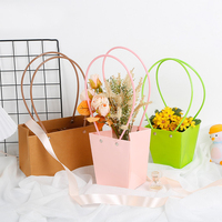 Sac de transport pour fleurs INUNION Kraft, rectangulaire, imperméable, boîtes cadeaux pour bouquets