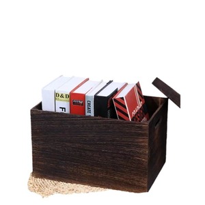 Caja de almacenamiento rectangular de madera retro con tapa, caja para documentos, caja para cosméticos, caja para artículos diversos y caja de regalo al por mayor - Product Image 5