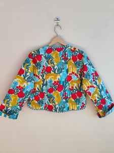 Chaqueta Acolchada de Algodón con Estampado de Tigre para Mujer, Chaqueta Bomber Boho Hecha a Mano, Ropa Exterior con Estampado Animal, Chaqueta Kimono Ligera Reversible - Product Image 6