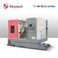 Torno CNC de Bancada Inclinada de Doble Husillo BR570DSY con Interfaz de Programación Simplificada y Mandril Hidráulico Manual