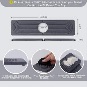 Plateau en pierre <span class=keywords><strong>de</strong></span> diatomite super absorbante <span class=keywords><strong>à</strong></span> séchage rapide pour comptoir <span class=keywords><strong>de</strong></span> salle <span class=keywords><strong>de</strong></span> bain, protection anti-éclaboussures <span class=keywords><strong>à</strong></span> séchage rapide - Product Image 3