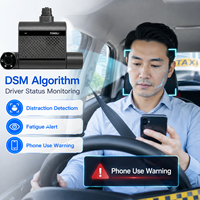 Caméra de tableau de bord triple 1080P pour taxi, enregistrement avant et arrière, avec 4G, GPS, WiFi, Bluetooth et capteur G intégrés