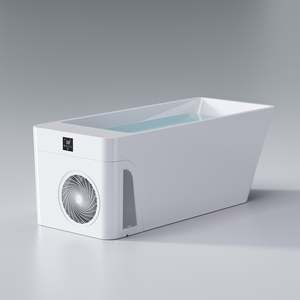 Baignoire carrée en acrylique écologique avec système de contrôle GECKO et valve de vidange pour le soulagement musculaire et la récupération sportive - Product Image 2