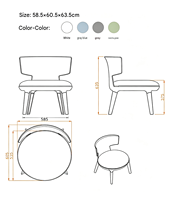 Fauteuil de salon moderne en plastique pour la maison, le bureau et le salon, design ergonomique, coussin doux, durable