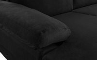 Familien Wohnzimmer Schnitts ofa Extra breite Chaise Lounge Grau Schwarz Modern Large Velvet Fabric Schnitts ofa L-Form Couch