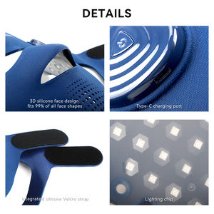 Maschera Facciale LED per Terapia a Luce Rossa Wireless in Silicone Personalizzata all'Ingrosso per Bellezza del Viso - Product Image 5