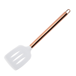New Arrivals <strong>Copper</strong> Metal Stainless Steel Handle Luxury Rose Gold Silicone Kitchen Cooking <strong>Utensils</strong> with Ceramic Holder - Product Image 4
