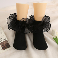 Chaussettes en dentelle fine couleur unie pour enfants, style princesse, pour filles, idéales pour la danse, vente en gros 2026