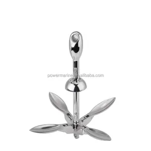 High Quality AISI316 Stainless Steel Marine Hardware 1.5KG Grapnel Anchor For Yacht