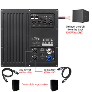 Module d'amplificateur actif professionnel <span class=keywords><strong>SONO</strong></span> <span class=keywords><strong>3</strong></span> <span class=keywords><strong>canaux</strong></span> avec DSP 2*400W 1*1200W pour haut-parleur de caisson de basses Amplificateur de puissance de classe D - Product Image 1