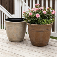 Pot de fleurs Sinkmore épaissi, résistant à la corrosion, peint par pulvérisation, pour salon, balcon, grande plante verte, style nordique