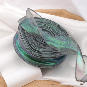 Ruban en mousseline de soie de 4 cm x 40 yards, idéal pour l'emballage de cadeaux, la décoration de mariage, la décoration de la maison, les accessoires pour cheveux de filles, la création artisanale DIY - Product Image 6