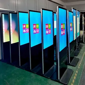 43 50 55 pollici touch screen verticale lcd pannello stand display pubblicitario led macchina pubblicitaria full hd grande schermo pubblicitario