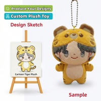 Peluches personnalisées avec logo, fabricant de jouets en peluche, porte-clés en peluche tigre personnalisé, texture en peluche, animal en peluche mignon, poupée en peluche
