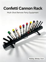 Canon à confettis et feux d'artifice colorés, déclencheur TNT, en forme d'éventail, une seule rangée, ensemble de 16 déclencheurs, pour révélation du sexe, mariage, scène, fête