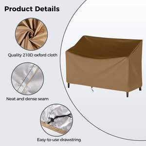 Housse de canapé d'extérieur Tracing en tissu Oxford 210D avec cordon de serrage, protection contre les intempéries, imperméable et anti-poussière - Product Image 1